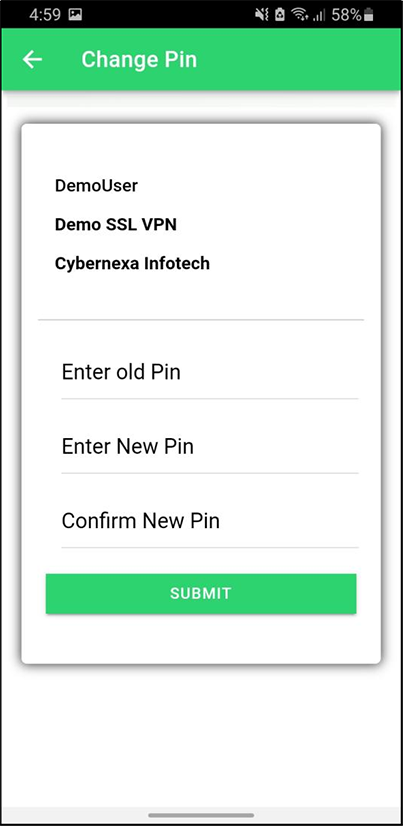 Change PIN- CyLock